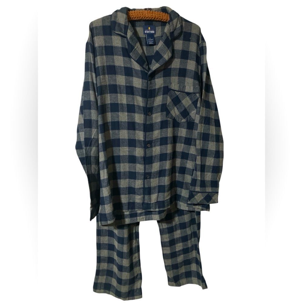 Stafford Pajamas Size L Cotton Plain Soft Warm Comfy
